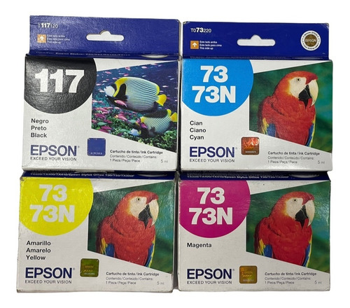 Cartuchos Epson 117 N + 73 C-m-y Kit X4 Originales