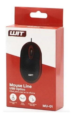 Mouse Alambrico Wit Mu-01 