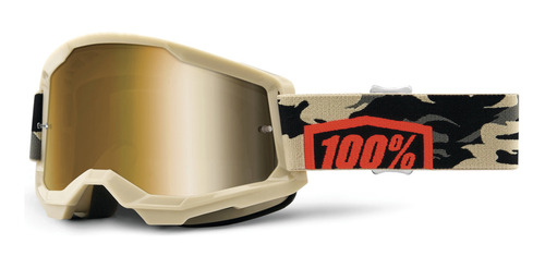 Goggles Moto Strata 2 Kombat Gold Lens 100% Original