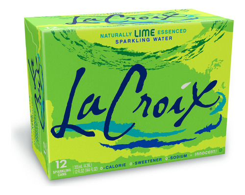 Agua Carbonatada Con Sabor Lima 355 Ml Paquete De 12