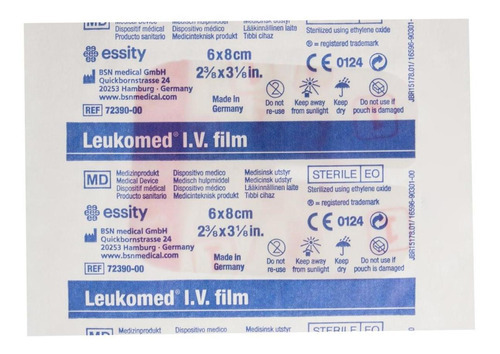 Apósito Leukomed I.v. Film Transparente 6x8cm - Bsn