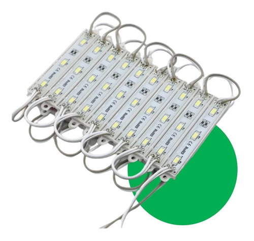 Pack 30 Modulos 3 Leds 5630 12v Siliconado Alto Brillo