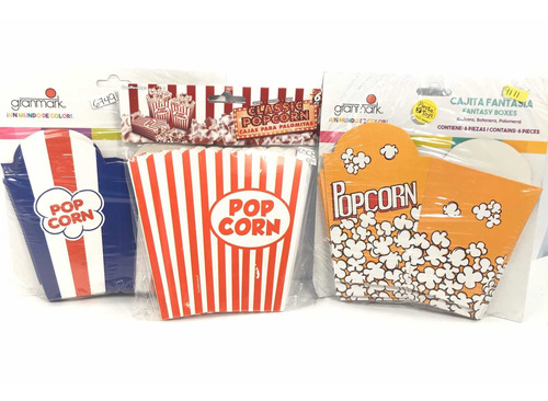 24 Cajas Palomitas Dulces Botana Diseño Popcorn Surtidas Gm