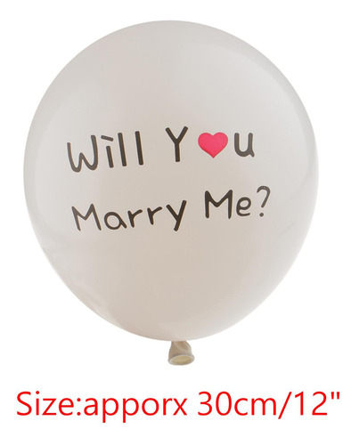 5 X 10x Globos De Látex Will You Marry Me, Accesorios Para