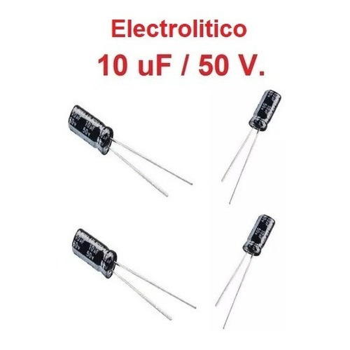 Condensador Electrolítico 10uf / 50 Volts. ( Pack 10 U.)