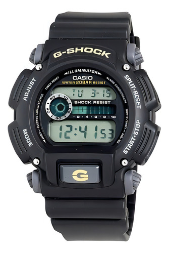 Reloj Pulsera Casio Reloj Dw-9052-1b De Cuerpo Color Negro, Digital, Para Hombre, Con Correa De Resina Color, Bisel Color Dw-9052-1b Y Hebilla Simple