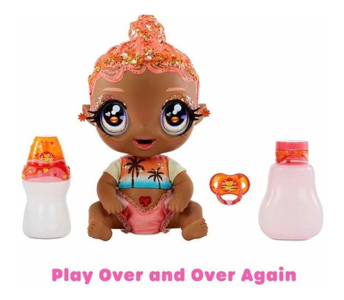 Muñeca Glitter Babyz Solana Sunburst Cambia De Color