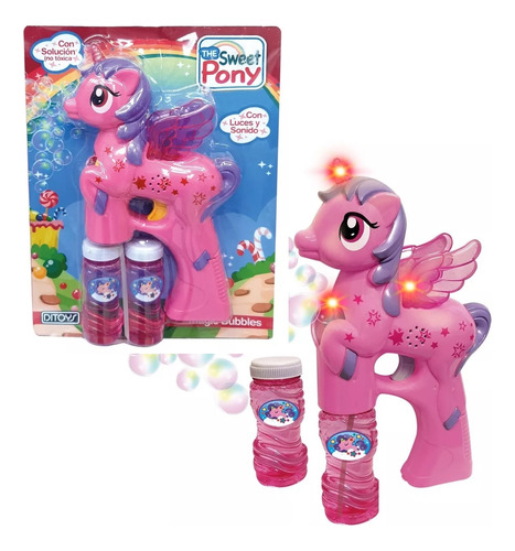 Burbujero Sweet Pony Magic Bubbles C/luz Y Sonido Ditoys 256