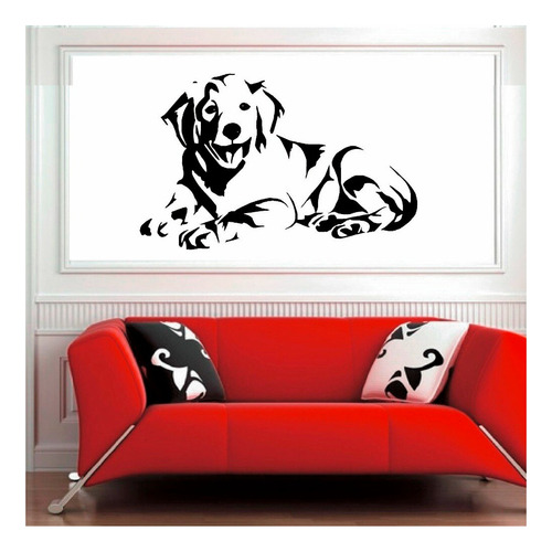 Vinilo Pared Perro Golden Retriever 50x80cm Varios Diseños