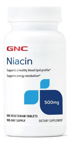 Suplementos Gnc Niacina 500 Mg 100 Tab - L a $1539