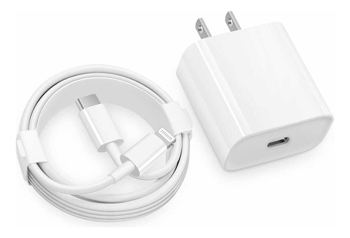 Kit Cargador Carga Rápida iPhone 20w Cable Lighting Usbc Jwk