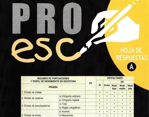 PROESC. Batería de Evaluación de los Procesos de Escritura