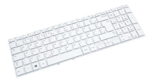 Teclado Para Notebook Samsung Np270e5g-xd1br Branco Com Ç Idioma Português Brasil