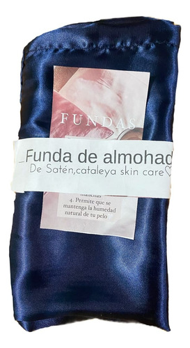 Kit 1 Funda De Almohada Antifrizz+2 Scrunchie D Saten Regalo Azul
