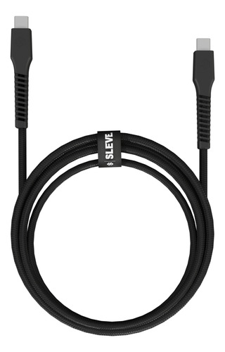 Cable Cargador Sleve Line X Usb Tipo C A Tipo C Black