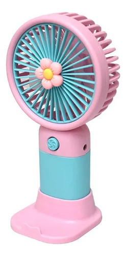 Mini Ventilador De Mano Recargable Portátil Base Para Cel