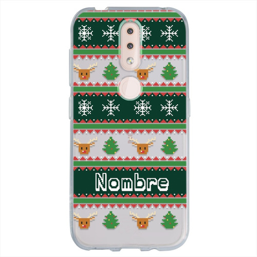 Funda Para Nokia Ugly Sweater Navideño Personalizada Nombre