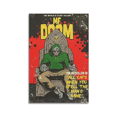 Póster Vintage Mf Doom - Pintura Lienzo De Estilo Estã...