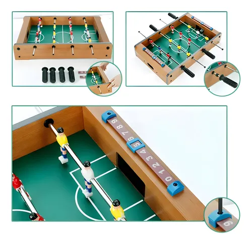 Mesa De Fútbol Mini Taca Taca Portátil De Madera Para Niños