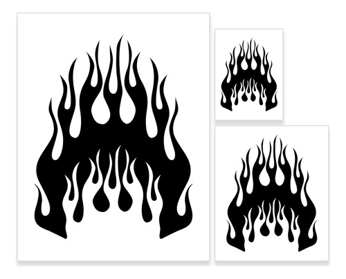 Custom Shop Juego De Plantillas Flame Licks Con Aerógrafo (d