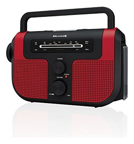 Radio Am/fm Con Linterna, Color Rojo-negro