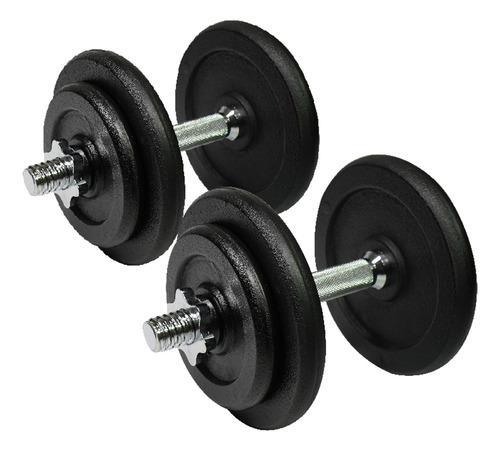 Par Mancuernas Discos Acero 35kg Gym Fitness Musculacion