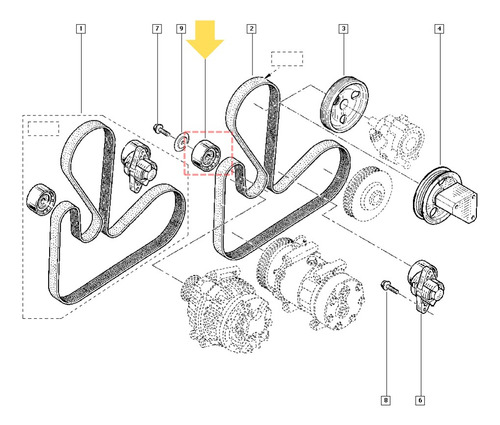 Polea Tensor Alternador Renault Logan 1.6 Marca Gate