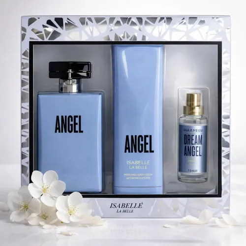Kit Angel: Creme Corporal + Perfume para Cabelo + Perfume 100 ml