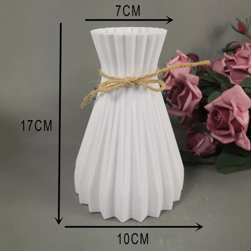 Imagen 2 de 9 de Florero Jarrón Nordico De Plástico Decoración Hogar Clicshop