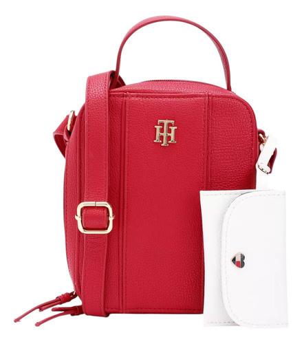 Bolsa Crossbody Tommy Hilfiger Crossbody Bag Color Rojo