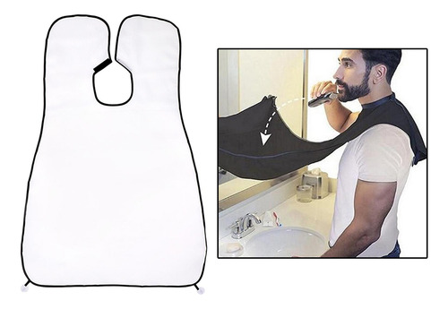 Babero De Afeitado De Barba Babero De Barba Delantal Blanco