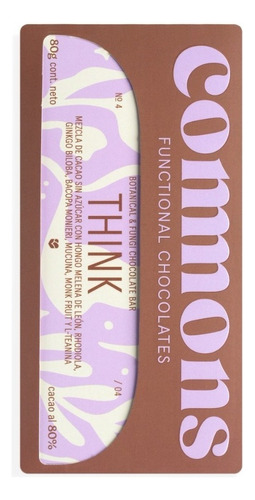 Chocolate Mexicano Con Adaptógenos Think 80g Commons