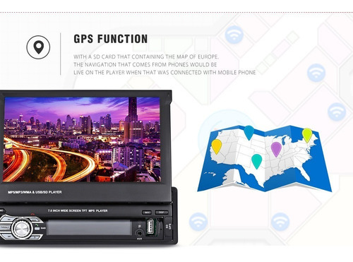 Imagen 4 de 7 de Auto Radio Pantalla Rectractil 7'' Mp5 Importado
