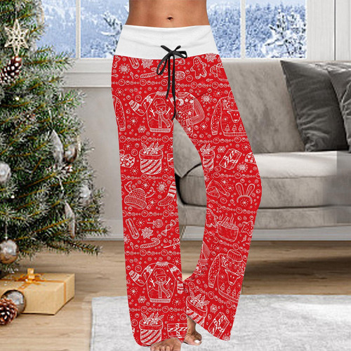Pantalón Para Mujer, Navidad, Invierno, Talla Grande, Cintur