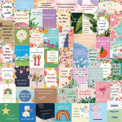 52 Pegatinas De Tarjetas Adhesivas Con Frases Inspiradoras D