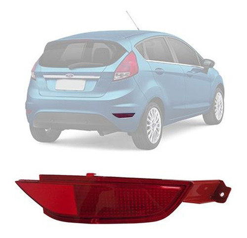 Refletor Parachoque New Fiesta Hatch 13 14 15 Direito