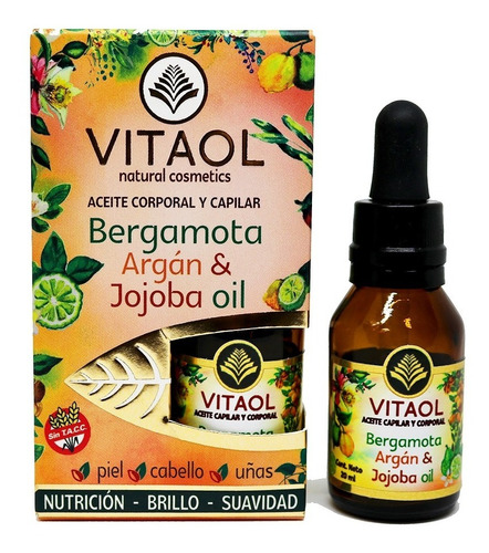 Aceite Vitaol Bergamota, Argán & Jojoba Oil 