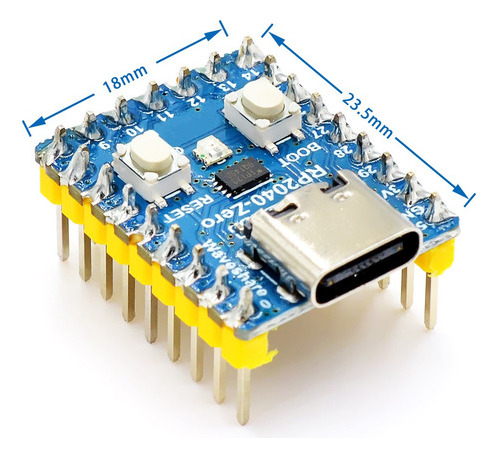Rp2040 Zero Placa Desenvolvimento Raspberry Pi Pico Python