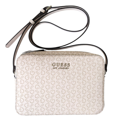 Bolsa Crossbody Guess Hensley Mini Modelo Se888369 Blush Pink (rosa Claro) Monogram Níquel Blush Pink (rosa Claro)