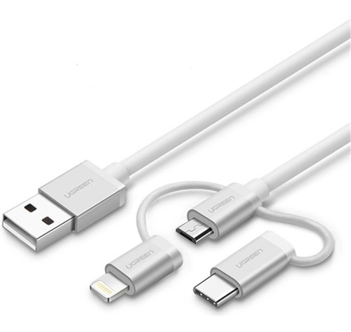 Cable 3 En 1 Ugreen Usb-c Lightning Microusb