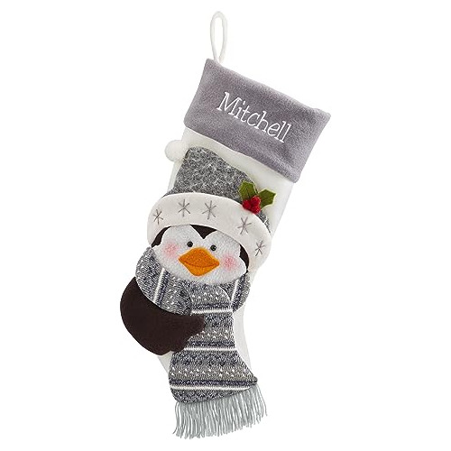 Medias Navideñas Personalizadas Con Pingüino