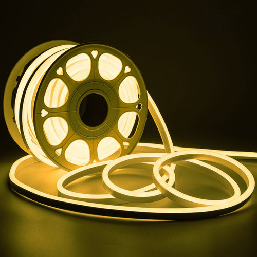 Tira Manguera Luz Led Flexible Neon Exterior 50mts Amarillo Limon Veoquiero