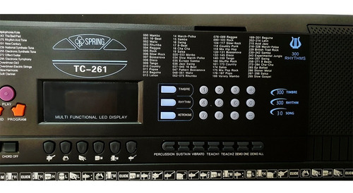 Imagem 4 de 6 de Kit Teclado Estudante Spring Tc-261 Tipo Yamaha + Suporte