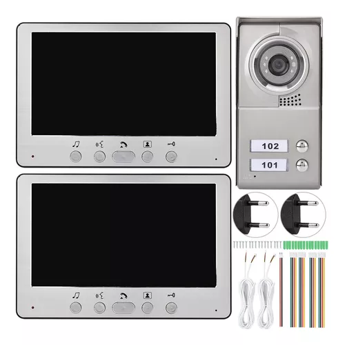 Sistema de timbre de portero automático con vídeo LCD HD de 7