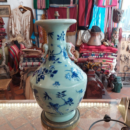 Ánfora Gress Porcelana China Siglo Xlx Qing Dinasty 