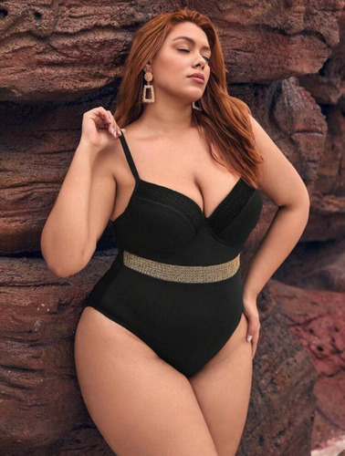Mallas Importadas Talles Grandes Enterizas Modelos Exclusivo Faja Dorada 44/46