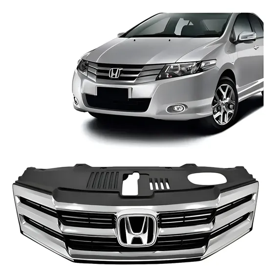 Grade Honda City Ano 2012 2013 2014 Cromada Brilhante