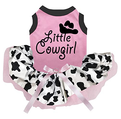 Petitebella Little Cowgirl - Vestido Para Cachorro (rosa/vac