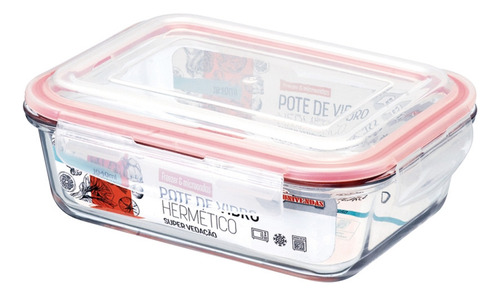 Pote De Vidro Hermético Grande Marmita Com Tampa 1040ml