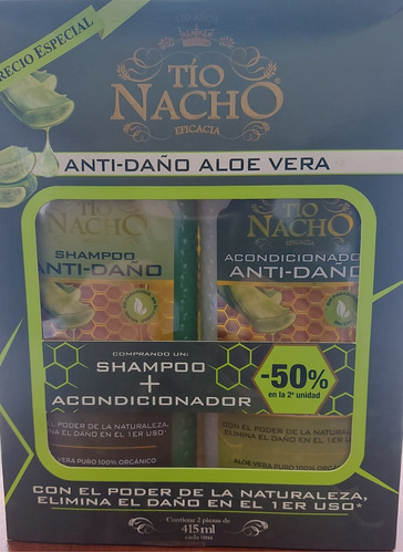 Shampoo Y Acondicionador Tío Nacho Aloe Vera